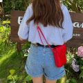 Sling Bag Crossbody Flap Shoulder Purse Phone Bag Handbag Minimalist -  Ferarri Red