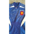 Match worn France Jersey 2005 signed by Springbok opponents