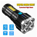 Convenient And Practical Ultra-Bright Led Light Usb Rechargeable Flashlight 4-Core