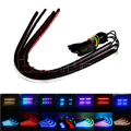 Beautiful And Beautiful 7-Color Rgb Car Led Light Strip Ranger Neon Mesh Light For Under Hood Grille