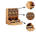 Convenient And Beautiful Multifunctional Desk Storage Box Wooden Shelf Storage Box Diy Pen Holder Bo