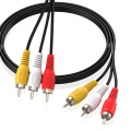 Convenient And Practical 1.5M 3 Rca Male To Male Audio And Video Cable