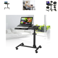 Convenient Laptop Rolling Cart Table Height Adjustable Laptop Stand Office Desk