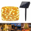 Convenient And Practical 10M Outdoor Solar Led Light Waterproof Copper Wire Fairy Light Balcony Gard