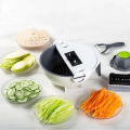Convenient 9 In 1 Multifunctional Magic Rotating Vegetable And Fruit Cutter Grater With Cleaning Bas