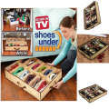 Convenient And Practical Shoe Box 12 Pockets Foldable Shoe Cabinet Storage Organizer Under Bed