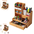 Convenient And Practical Wooden Desk Storage Box Diy Desktop Neat Pen Holder Large Capacity Statione