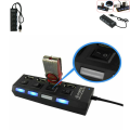 Convenient 4-Port Usb 2.0 Black Hub With High-Speed Adapter Switch