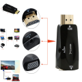 Multifunctional Hdmi To Vga Output, Hd 1080P Plug-And-Play Converter Adapter With Audio Cable