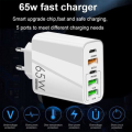 USB C Wall Charger 65W 5 Ports Fast Charging USB-C Charger TYPE-C Charger