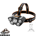 Convenient And Practical Headlamp Usb Rechargeable Flashlight Outdoor Camping Headlamp 5 Led