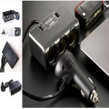 Multifunctional Car Cigarette Lighter, One To Three Charger Sockets, One To Three Plugs With Digital