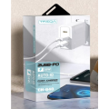 Multifunctional Treqa-Ch-6402 Usb+ Pd 38W Fast Charger With Type-C Cable