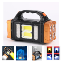 Multifunctional Portable Solar Led Flashlight With Work Light Usb Rechargeable Handheld Cob 4 Lighti