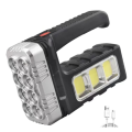 Multifunctional Flashlight Solar Rechargeable Flashlight Led Side Light Searchlight Outdoor Home Eme