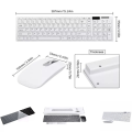 Super Nice And Ultra-Thin 2.4g Wireless Keyboard And Mouse Combo With Keyboard Membrane Black/White