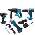 Compact And Convenient 4 Piece Power Tool Set With 2 x 48V 15000mah Lithium Batteries. 1 x Impact Wr