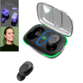 Exquisite Y90 Tws Transparent Shell Digital Display Bluetooth Headset