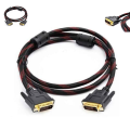 Affordable And Convenient High Speed Dvi Cable 1.5M Gold Plated Plug Male To Male Dvi To Dvi 24+1 Ca