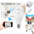 Safe And Secure Wifi Camera Panoramic 360 View Smart Light Bulb Camera Monitoring