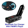 Multifunctional Lcd Bluetooth Charger With Hands-Free Mp3 Player/Fm Radio Adapter Transmitter Usb Ch