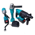 Multifunctional 3-Piece Tool Set Impact Wrench, Angle Grinder, Hammer Drill