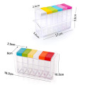 Kitchen Supplies Seasoning Box Transparent Seasoning Jar Color Lid Seasoning Box 6 Pieces/Set