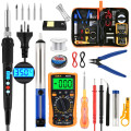 Well-Equipped Soldering Iron Kit Soldering Tools - 60W 240V Lcd Screen 180-500 Temperature Adjusta