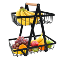 2-Tier Fruit Basket Fruit And Vegetable Basket Removable Bread Basket Vegetable Rack Fruit Basket Fr