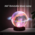 Usb Rechargeable Rotating Galaxy Moon Light With Remote Control 18cm