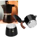 Aluminum Moka Pot, Stovetop Espresso Maker, Italian Moka Pot With Anti-Scald Handle, Black Espresso