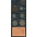 SA 1940 COINS IN ALBUM PAGE - 7 coins