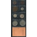 SA 1943 COINS IN ALBUM PAGE - 8 coins