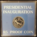RSA 1994 Presidential Inauguration Proof R5 in SA Mint Capsule