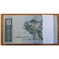 TEN RAND STALS REPLACEMENT UNC  BANKNOTES X 42 IN SERIES XX  - 1ST ISSUE 1990