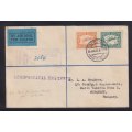 SA 1932 AIRMAIL CAPETOWN - BUDAPEST, HUNGARY - SUPERB REGISTERED!