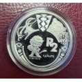 RSA 2009 ZAKUMI SOCCER WORLD CUP PROOF SILVER TWO RAND ONE OUNCE FINE!