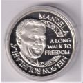 NELSON MANDELA SILVER COMMEMORATIVE COIN