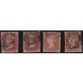 GREAT BRITAIN 1841 1d RED-BROWN  x 8 - A LOVELY LOT