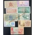 SOUTH AFRICAN BANKNOTE COLLECTION X 9 NOTES