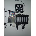 6 × 120mm RGB Coolmoon Case Fans with 2 controllers and 2 remote controllers + 1 × 120mm Zeta