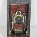 Vintage No. 3A folding pocket Kodak model B-4 camera - Red glass film view broken