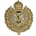 Royal Engineers cap badge with slide - crown