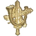 Netherlands army Limburgese Jagers brass collar badge
