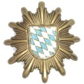 German Bayern police enamelled cap badge