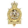 Kent County of London Yeomanry sharpshooters staybrite cap badge - QE2 crown