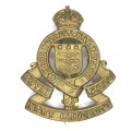Royal Army Ordnance Corps cap badge with slide - King`s crown
