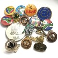 Lot of 17 lapel badges - some with pins and some with magnet