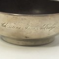 Hallmarked silver bowl with walnut inner-Made in Birmingham 1936 by J.Gloster Ltd - 95.5 grams