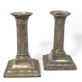 Hallmarked silver candle holders